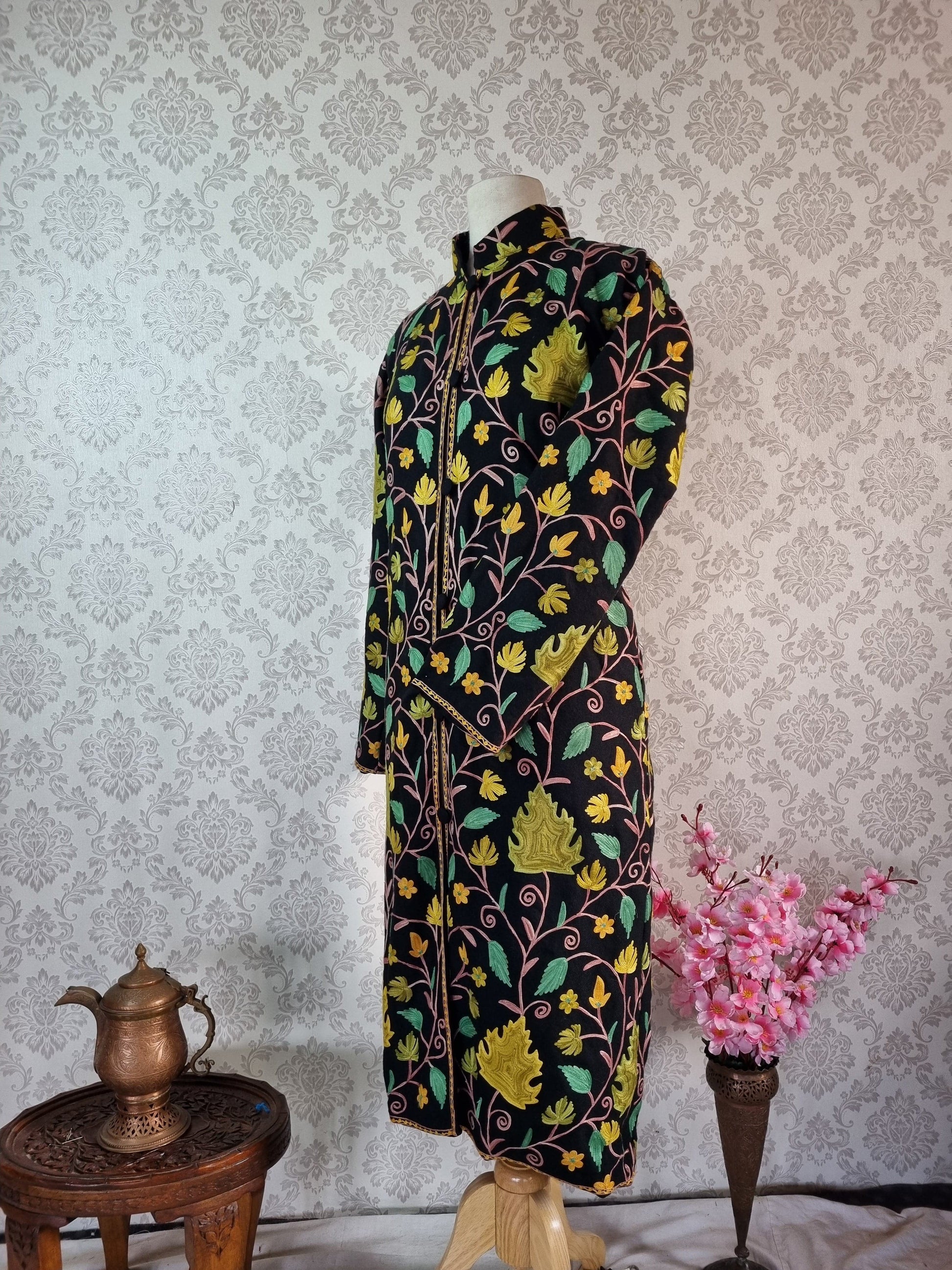 A Touch of Elegance with Maple Leaves: The Kashmiri Aari Embroidered Jacket