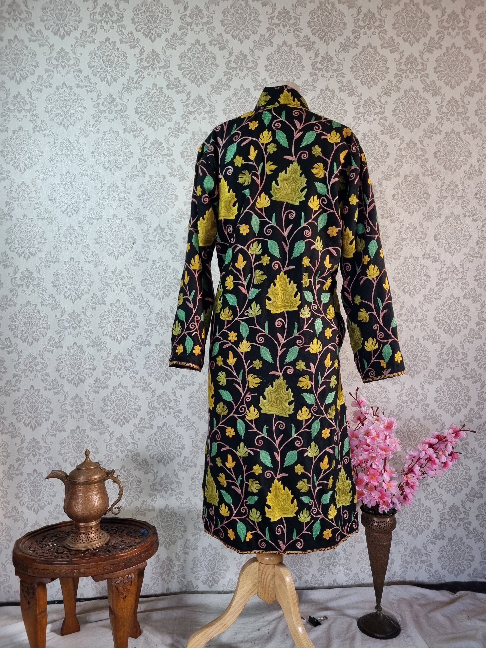 A Touch of Elegance with Maple Leaves: The Kashmiri Aari Embroidered Jacket
