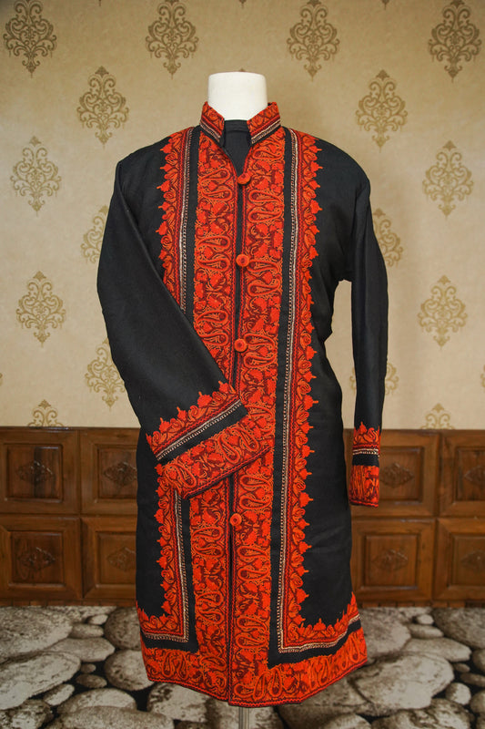 Roshanara Rouge: Kashmiri Hand-Aari Grandeur