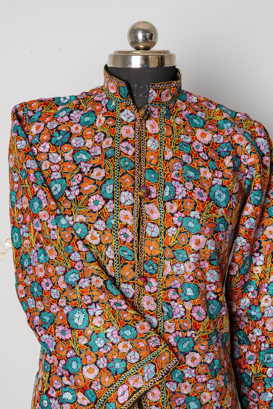 Intricate Paper Mache Hand-Embroidered Jacket