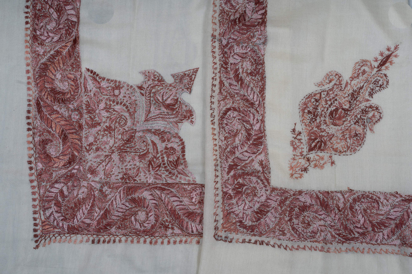 Oasis Blush Rumal 58 inches — Sozni Hand Embroidered