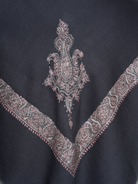 Midnight Blush Rumal — Sozni Hand Embroidered