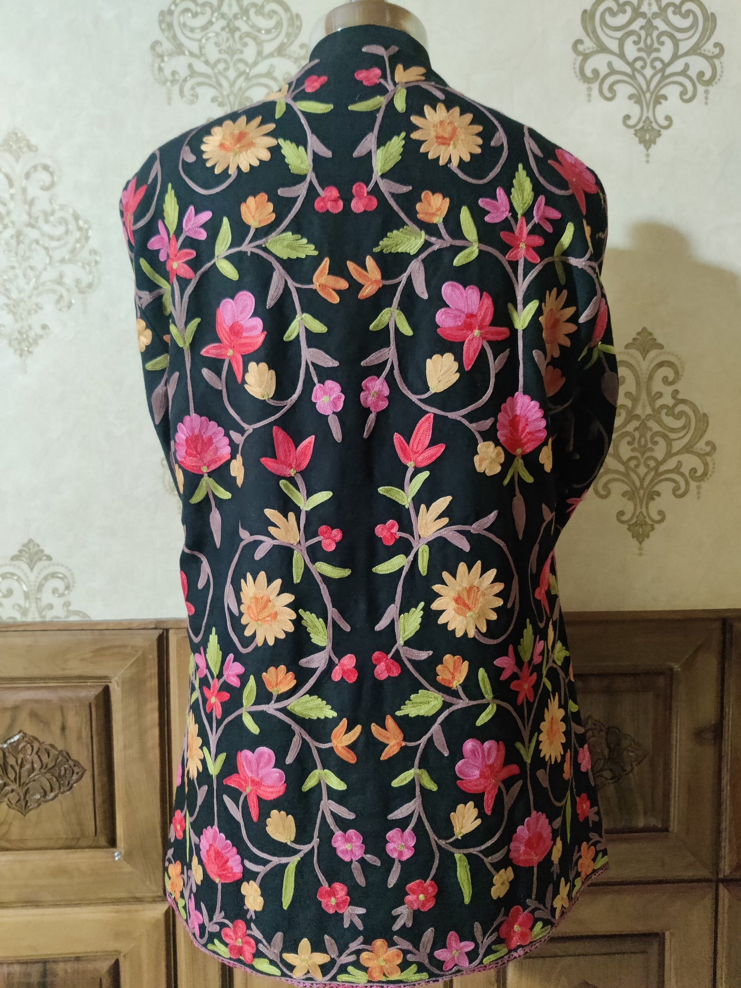 Short kashmiri jacket with Aari Embroidery - KashmKari