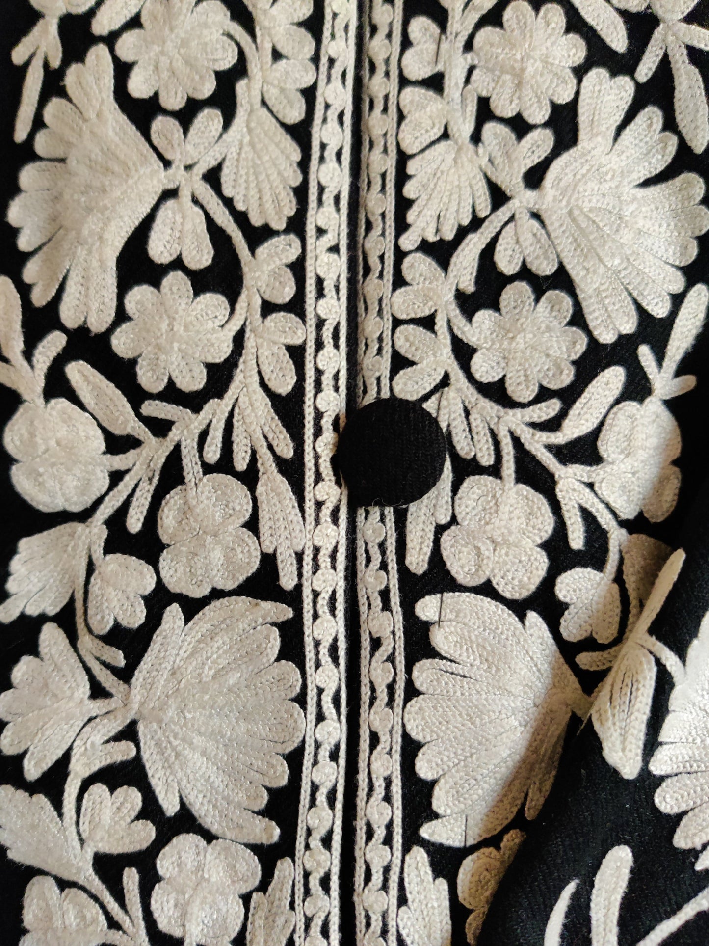 Long kashmiri jacket with Aari Embroidery - KashmKari