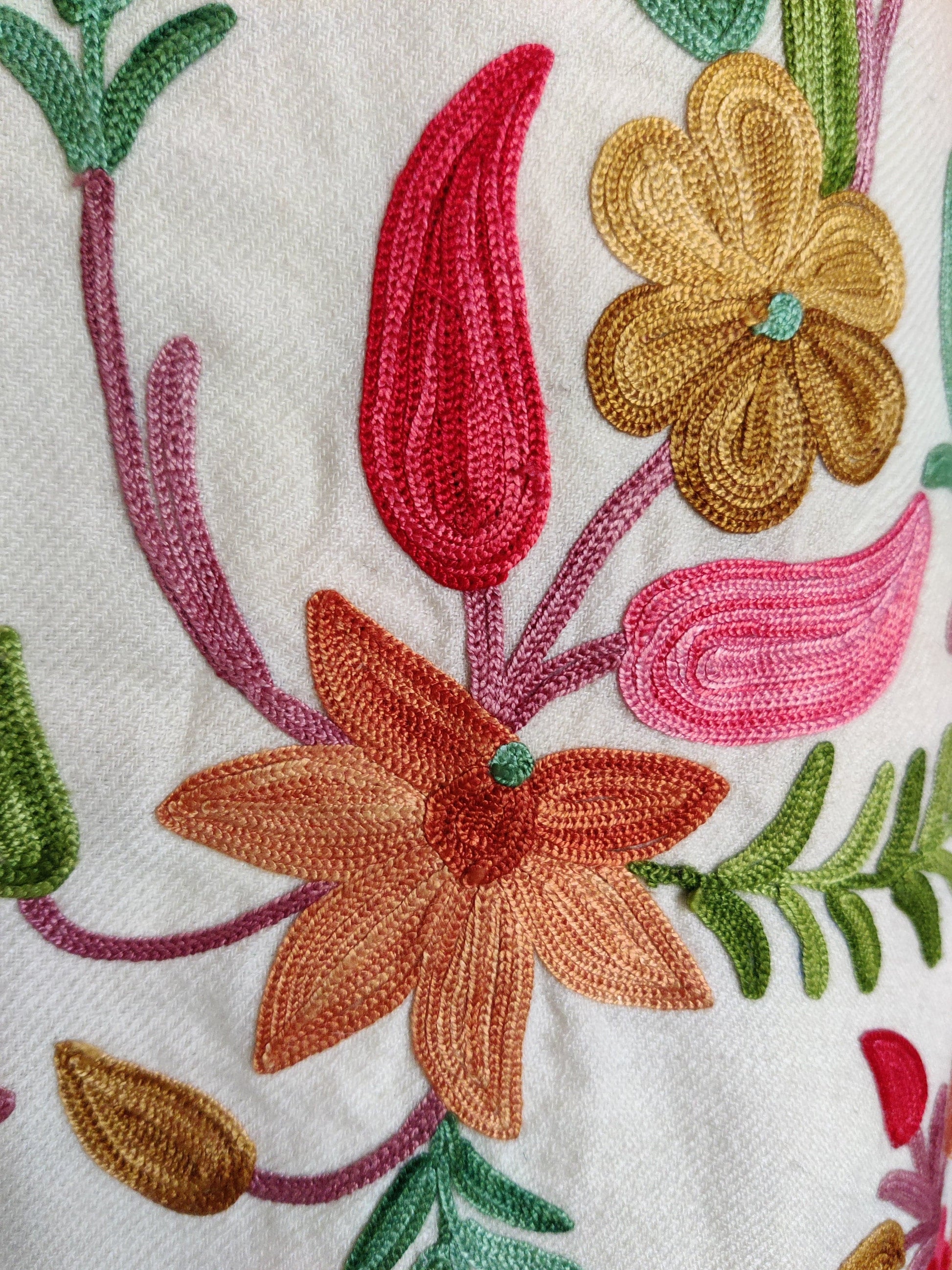 Long kashmiri jacket with Aari Embroidery - KashmKari