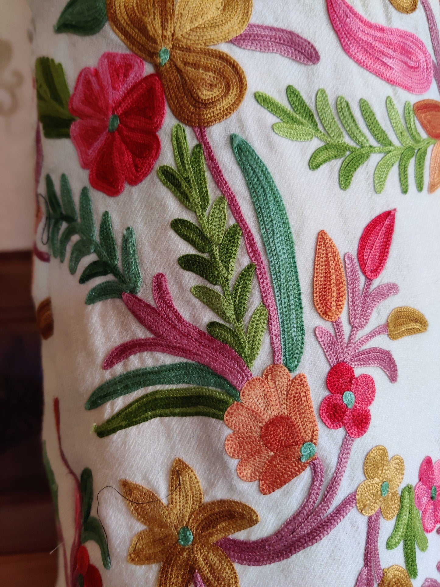 Long kashmiri jacket with Aari Embroidery - KashmKari