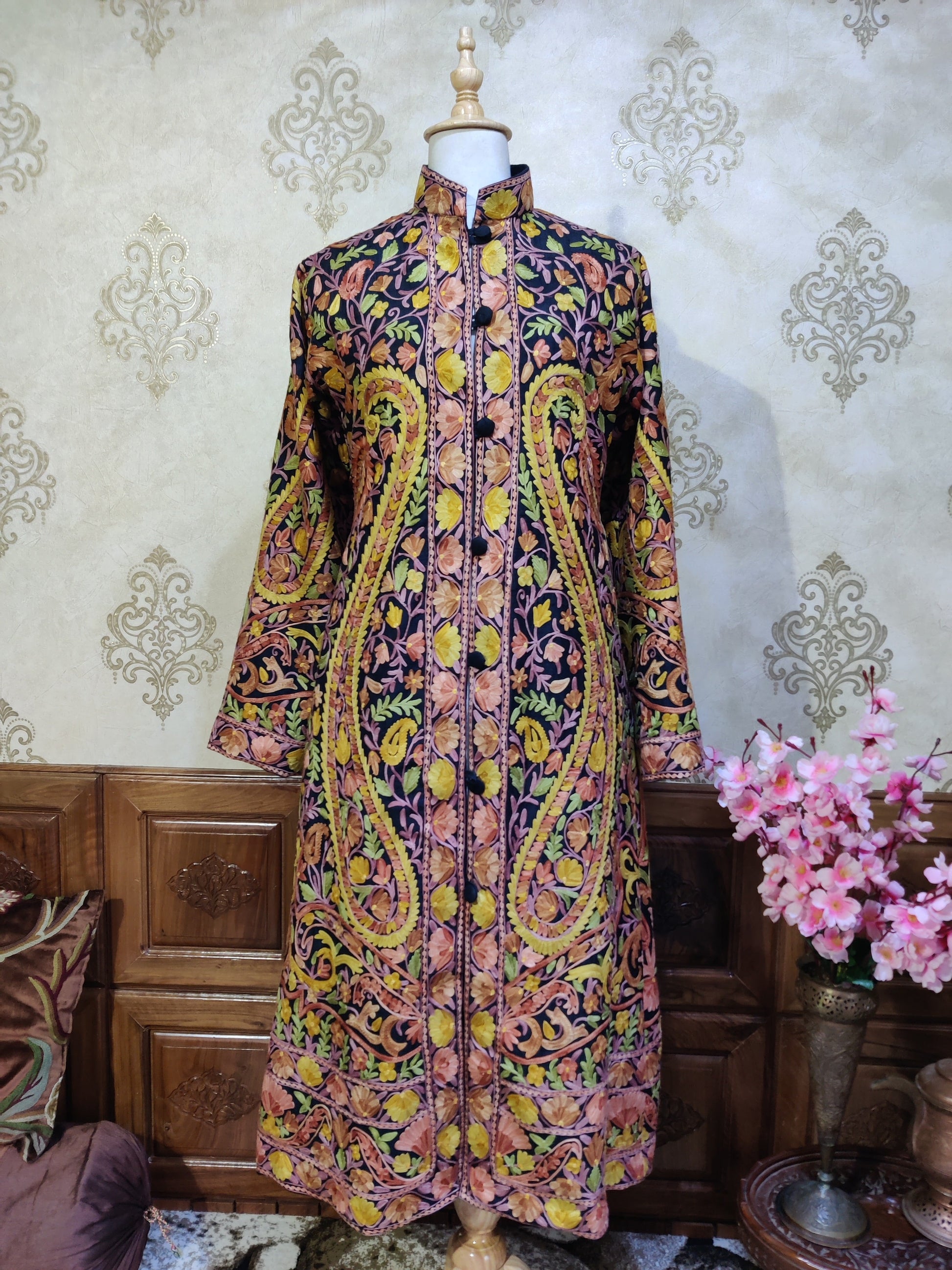 The Fall Fiesta: Floral-Paisley Kashmiri Jacket - KashmKari