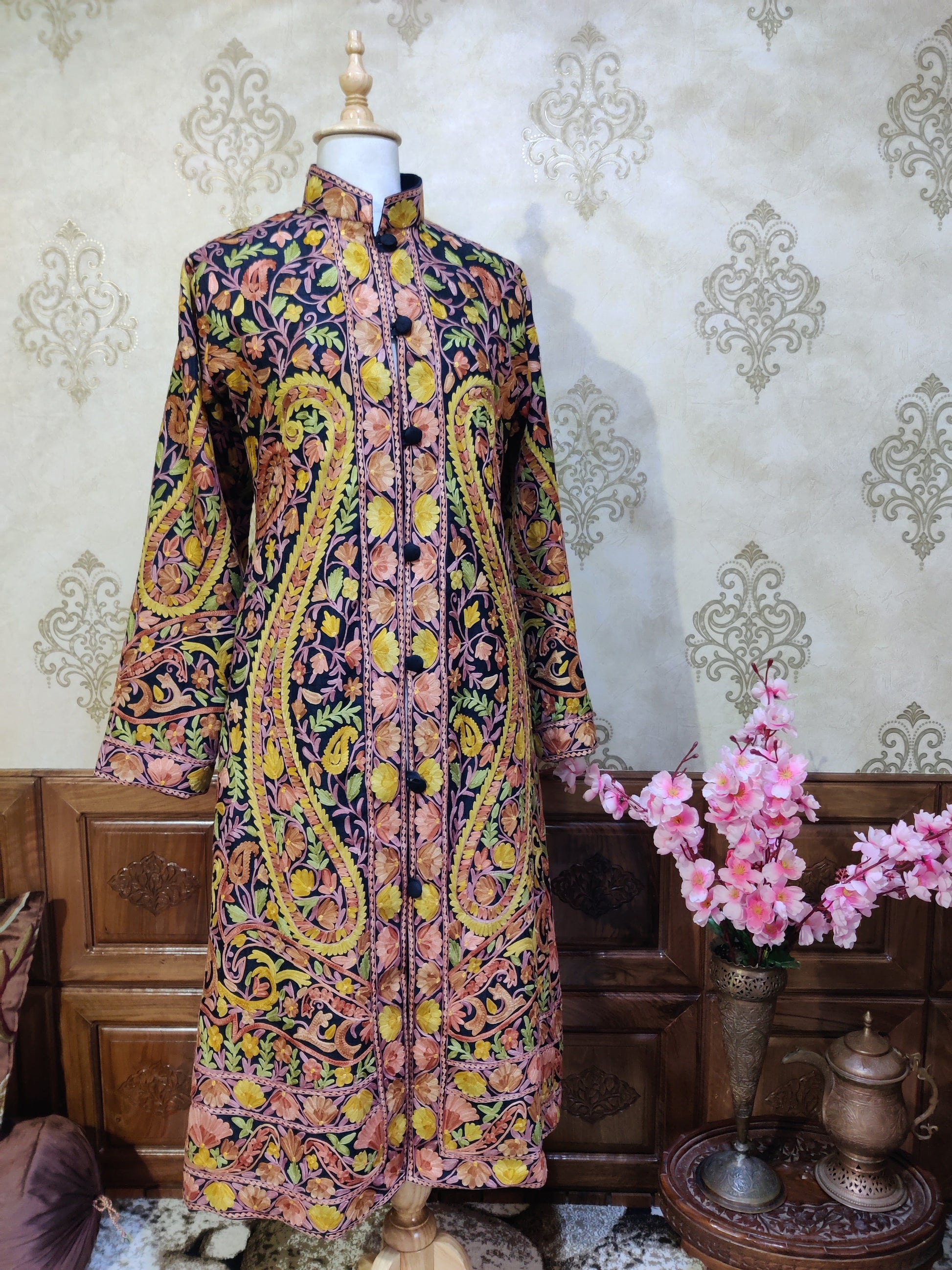 The Fall Fiesta: Floral-Paisley Kashmiri Jacket - KashmKari