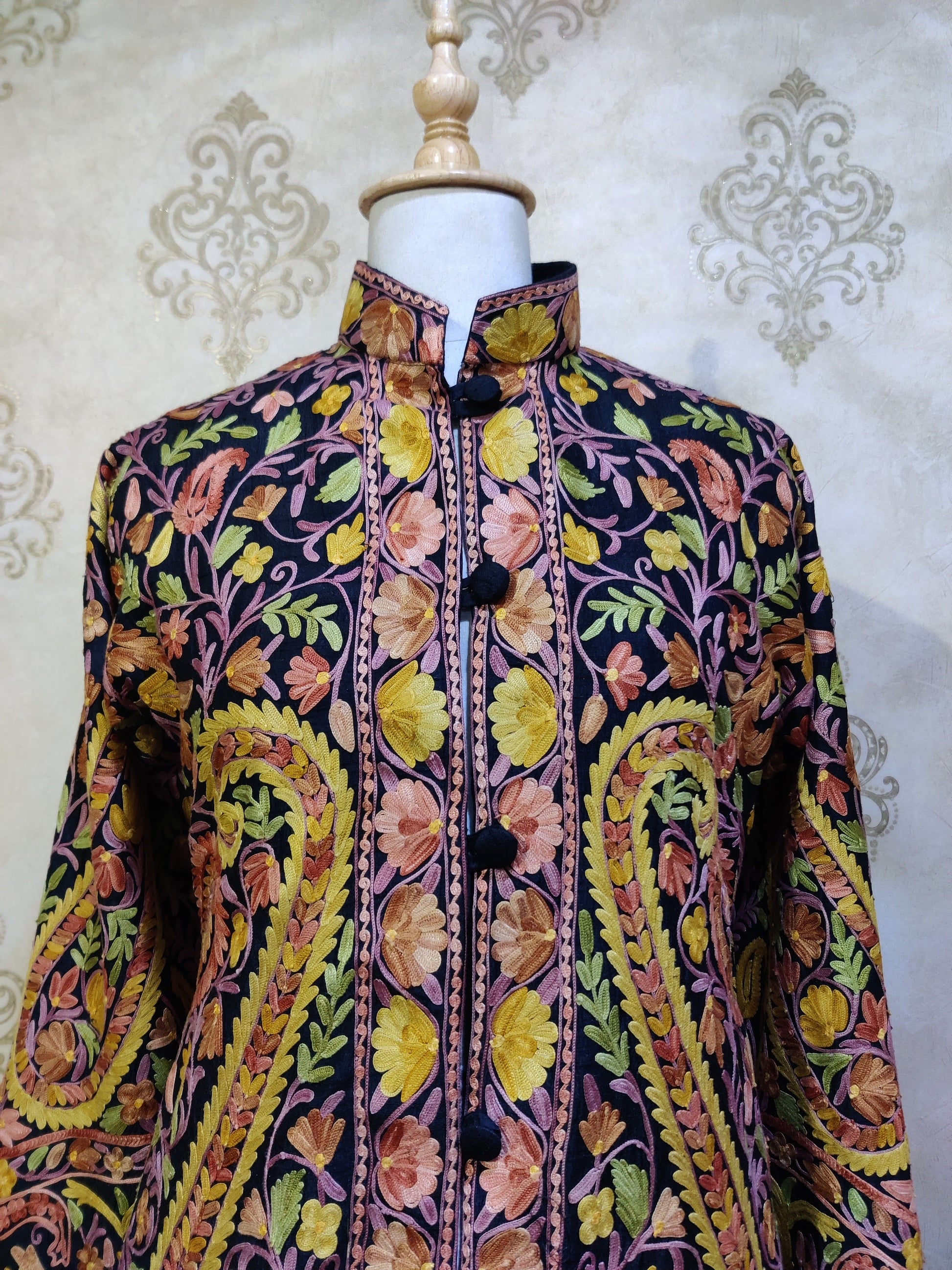 The Fall Fiesta: Floral-Paisley Kashmiri Jacket - KashmKari