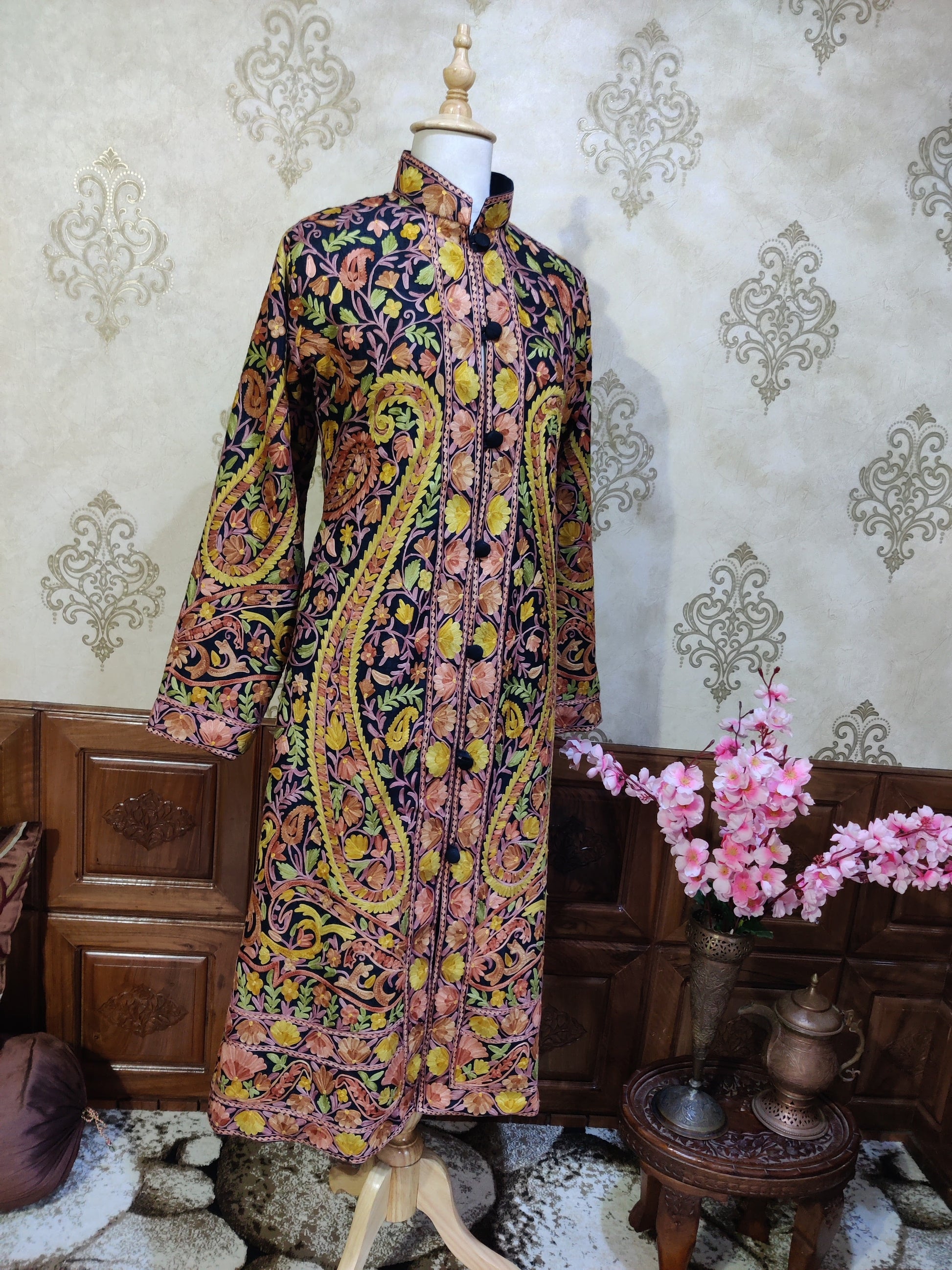 The Fall Fiesta: Floral-Paisley Kashmiri Jacket - KashmKari