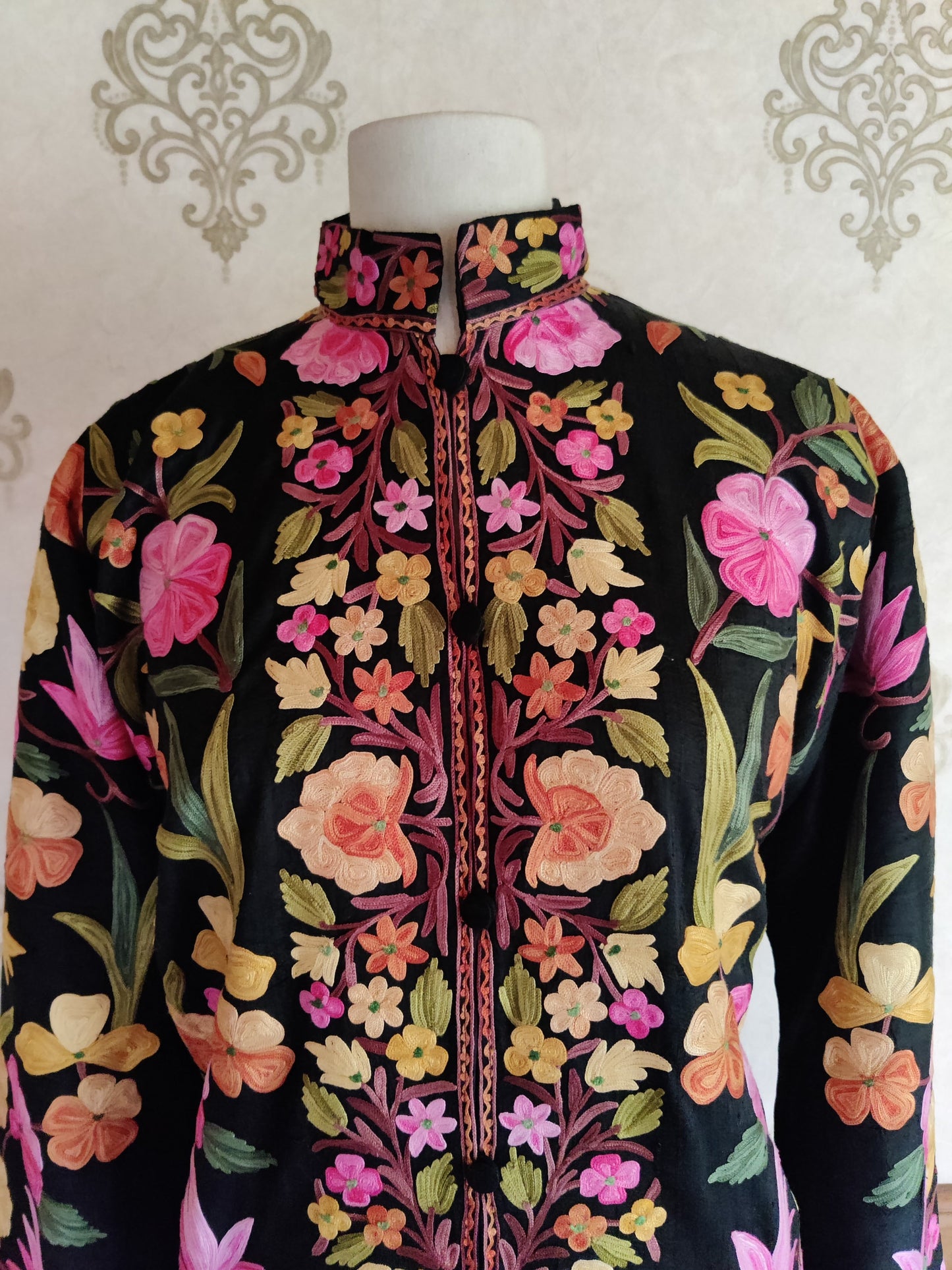 Vibrant Kashmiri Embroidered Jacket - KashmKari
