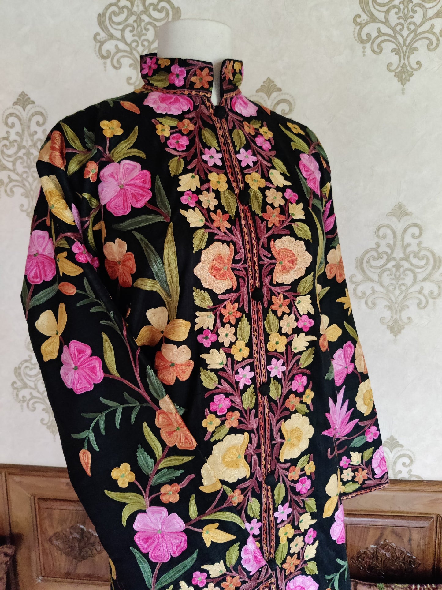 Vibrant Kashmiri Embroidered Jacket - KashmKari