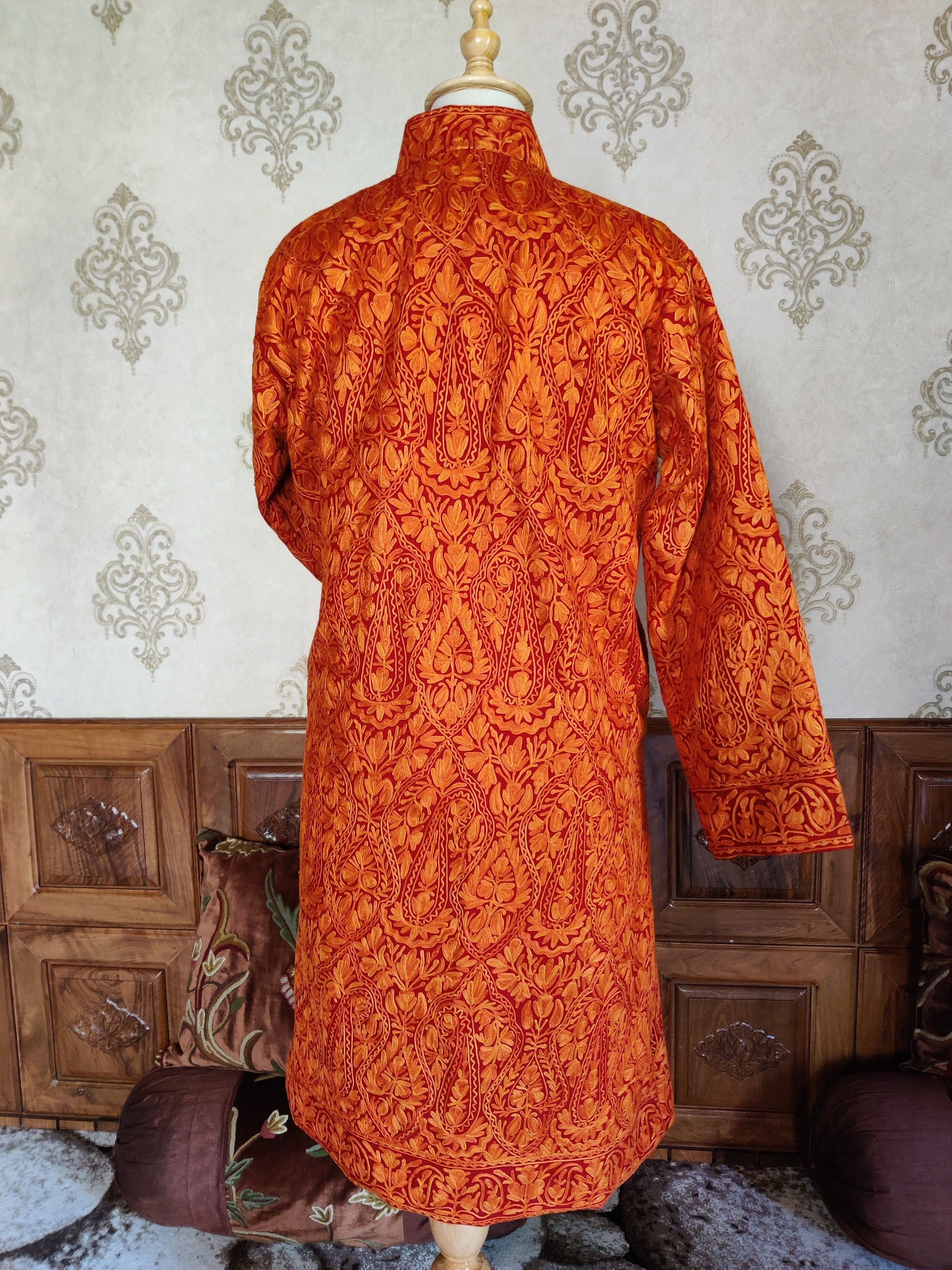Kashmiri Elegance in Maroon Aari - KashmKari