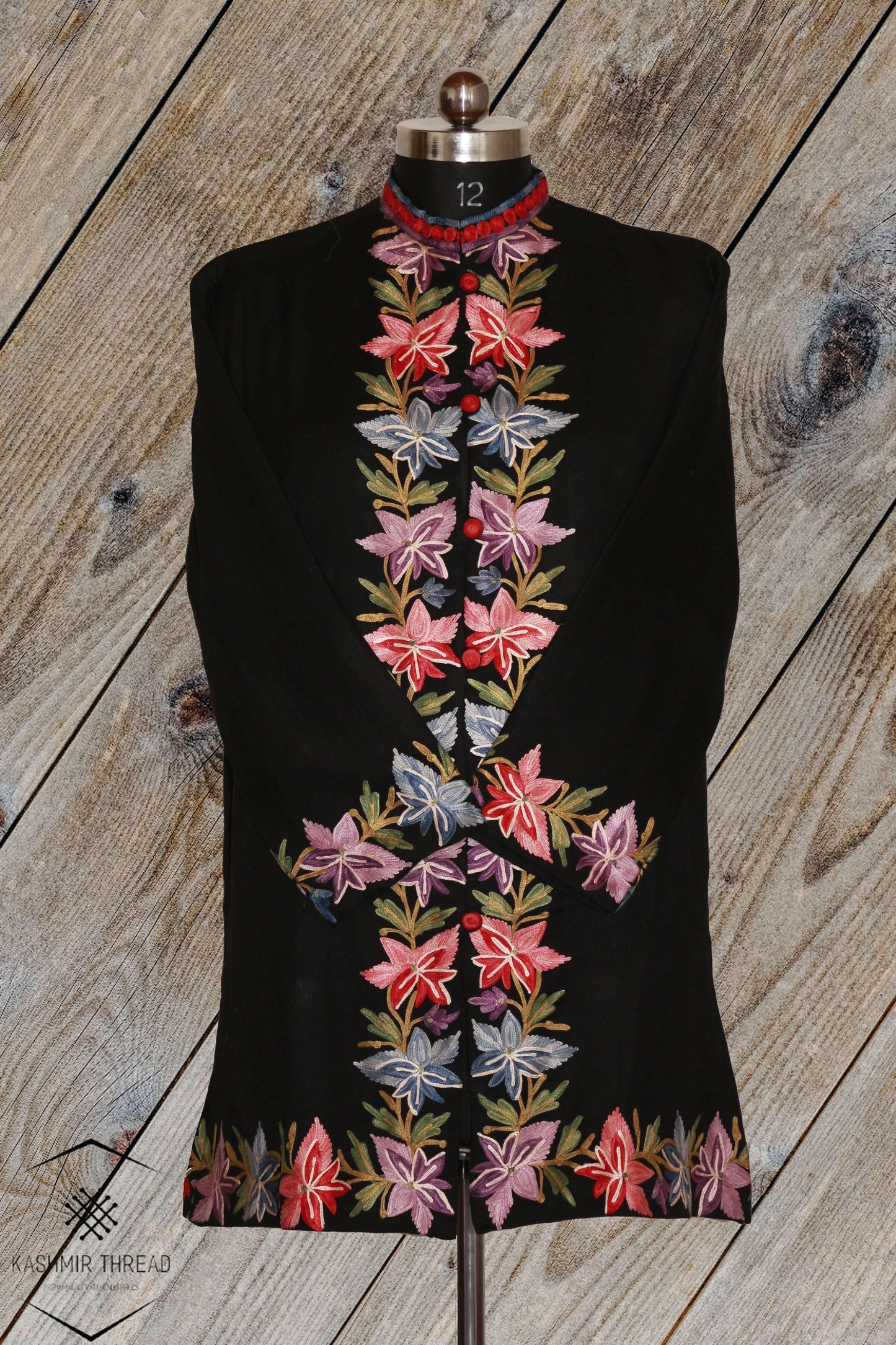 Black Kashmiri Woolen Jacket