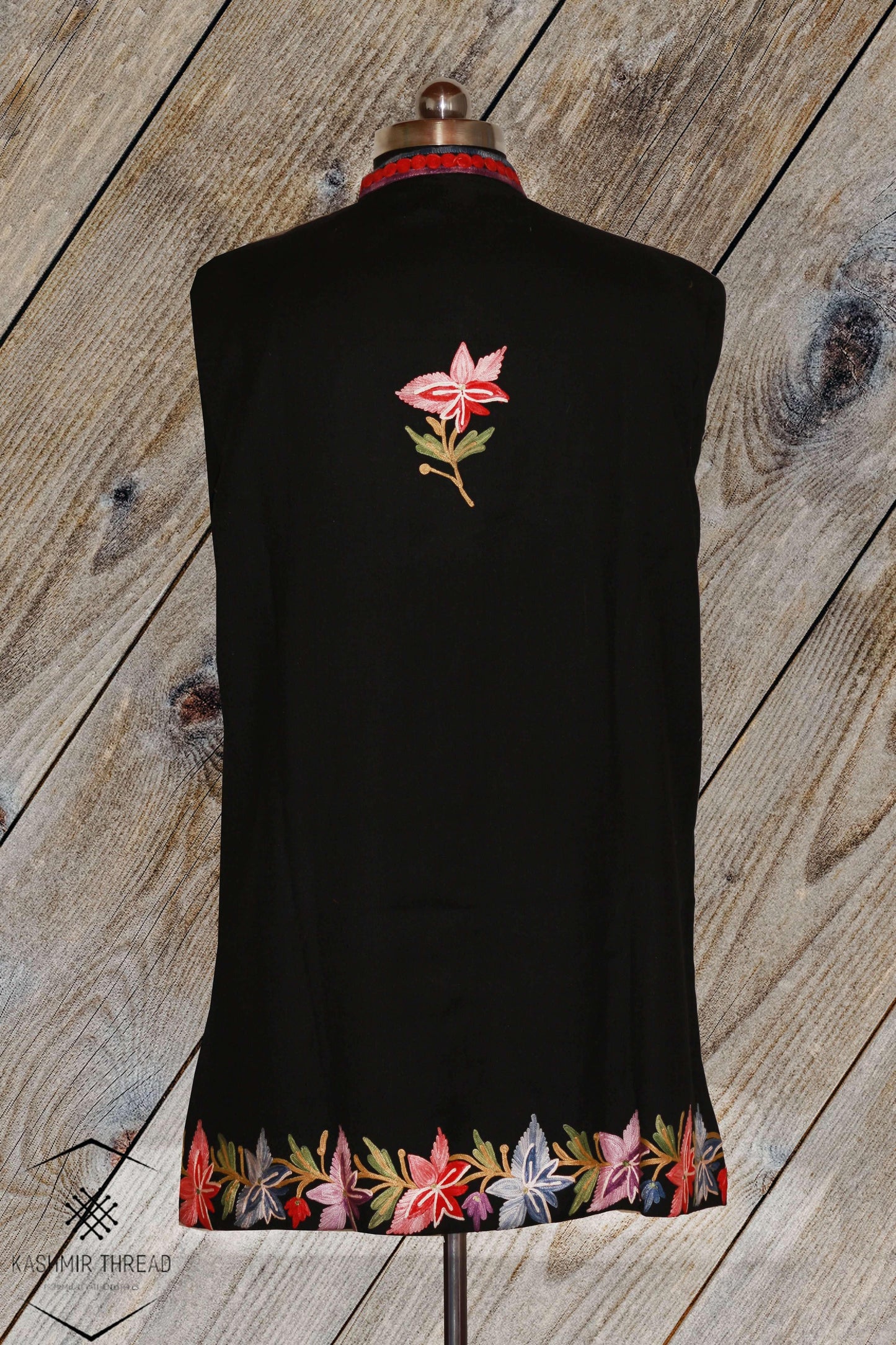 Black Kashmiri Woolen Jacket