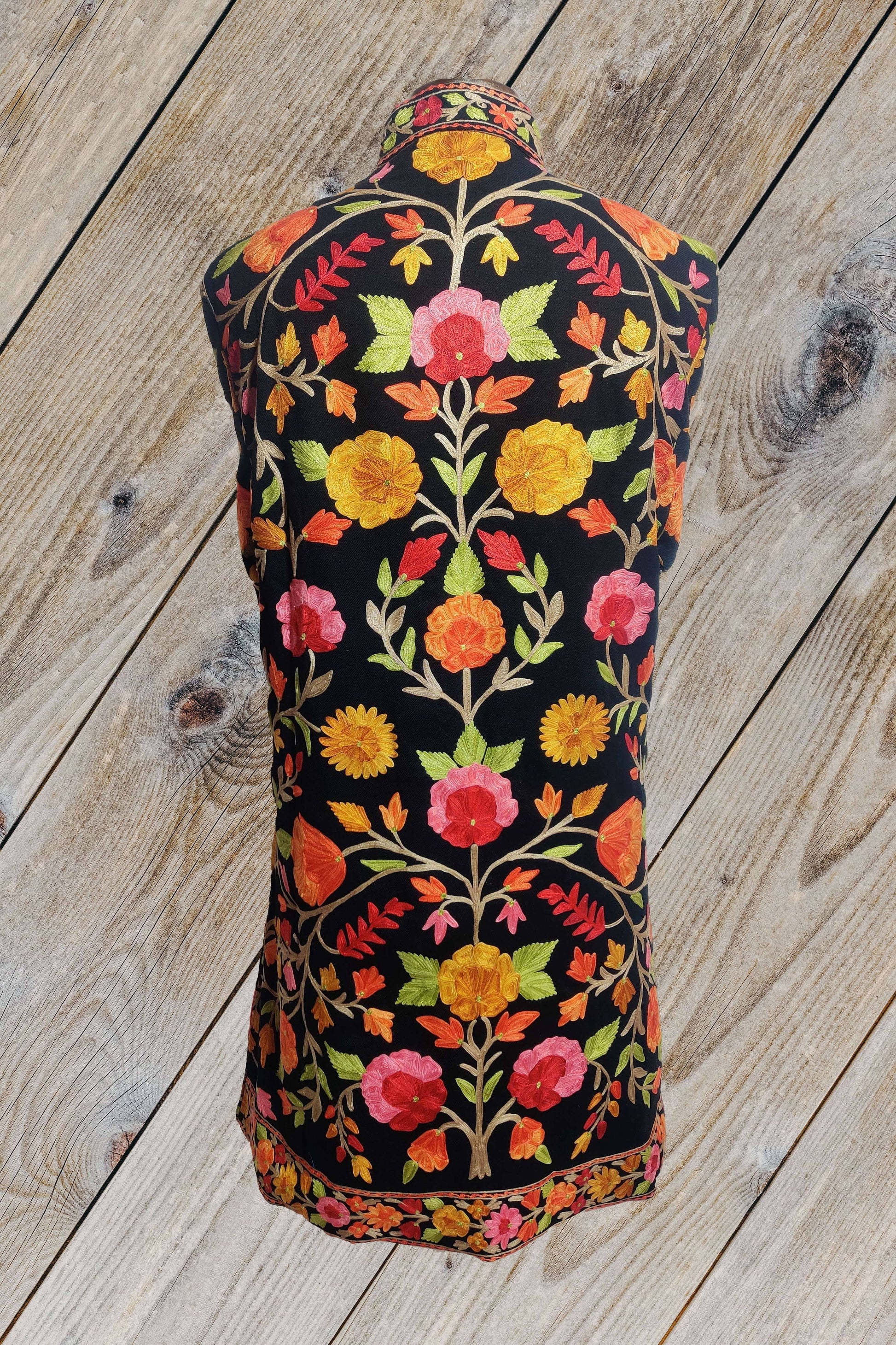 Long Kashmiri Woolen Jacket Multicolour