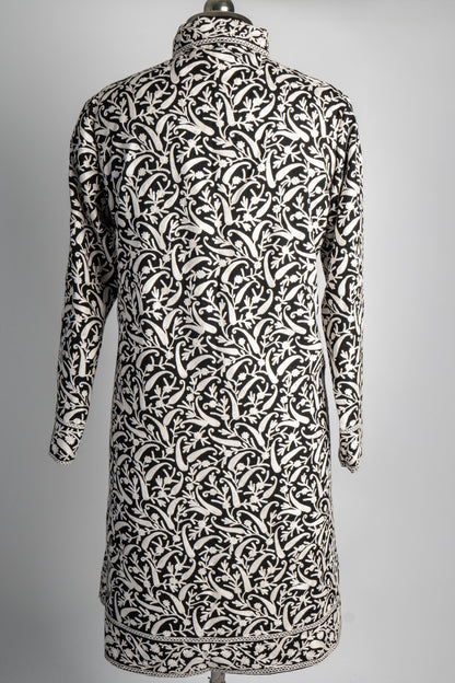 Noor-e-Zameen Aari Embroidered Long Jacket