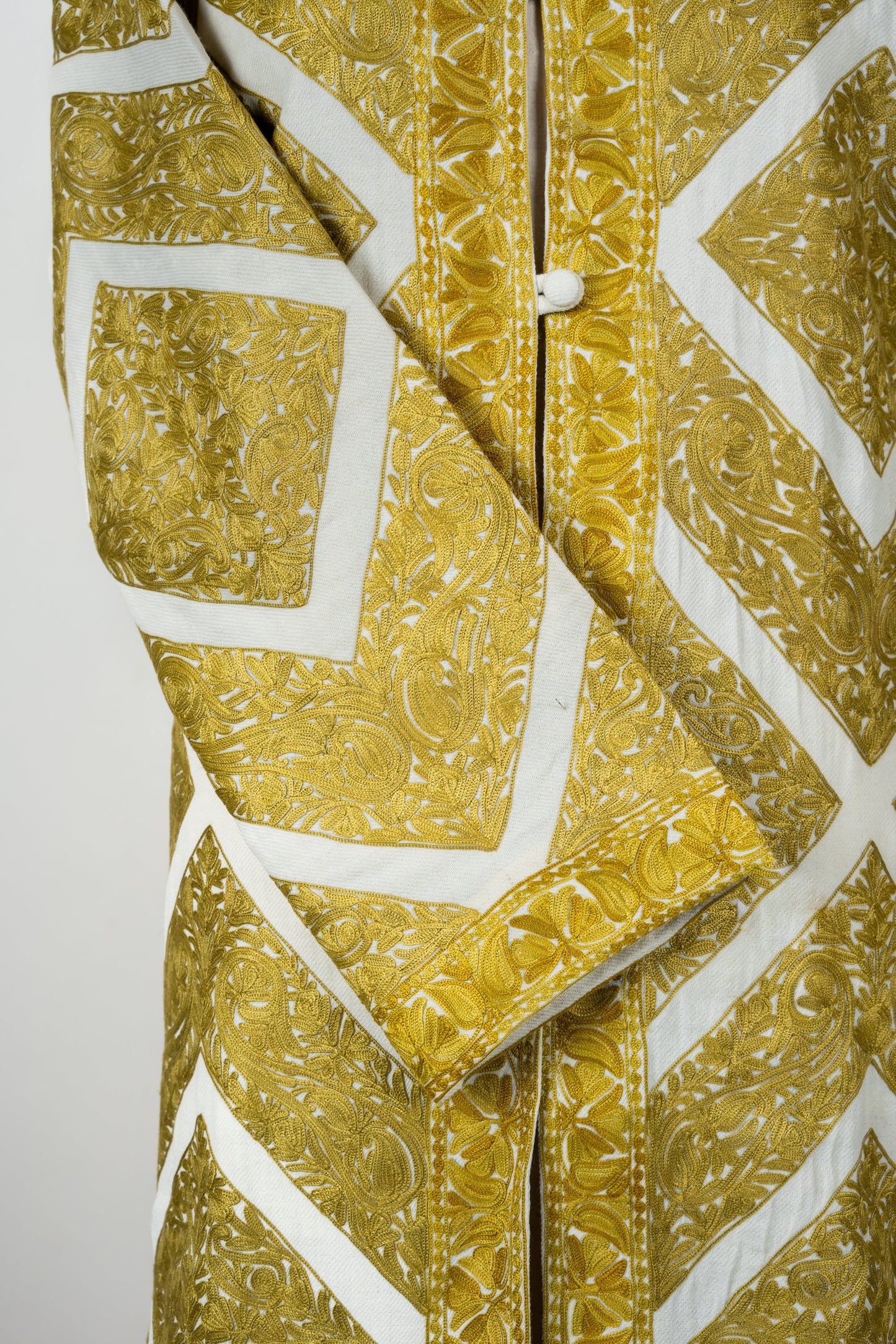 Zard Bahaar Long Jacket – Embroidered in Pure Wool