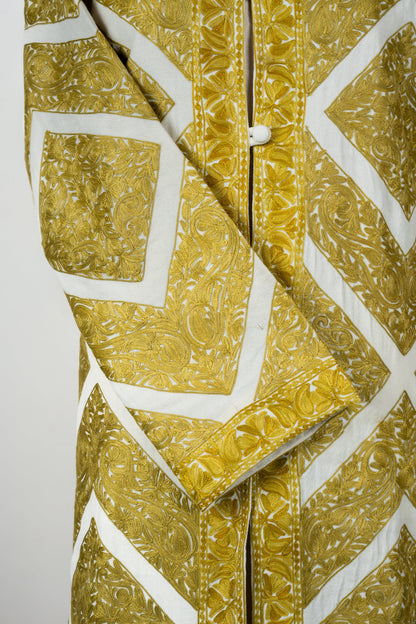 Zard Bahaar Long Jacket – Embroidered in Pure Wool