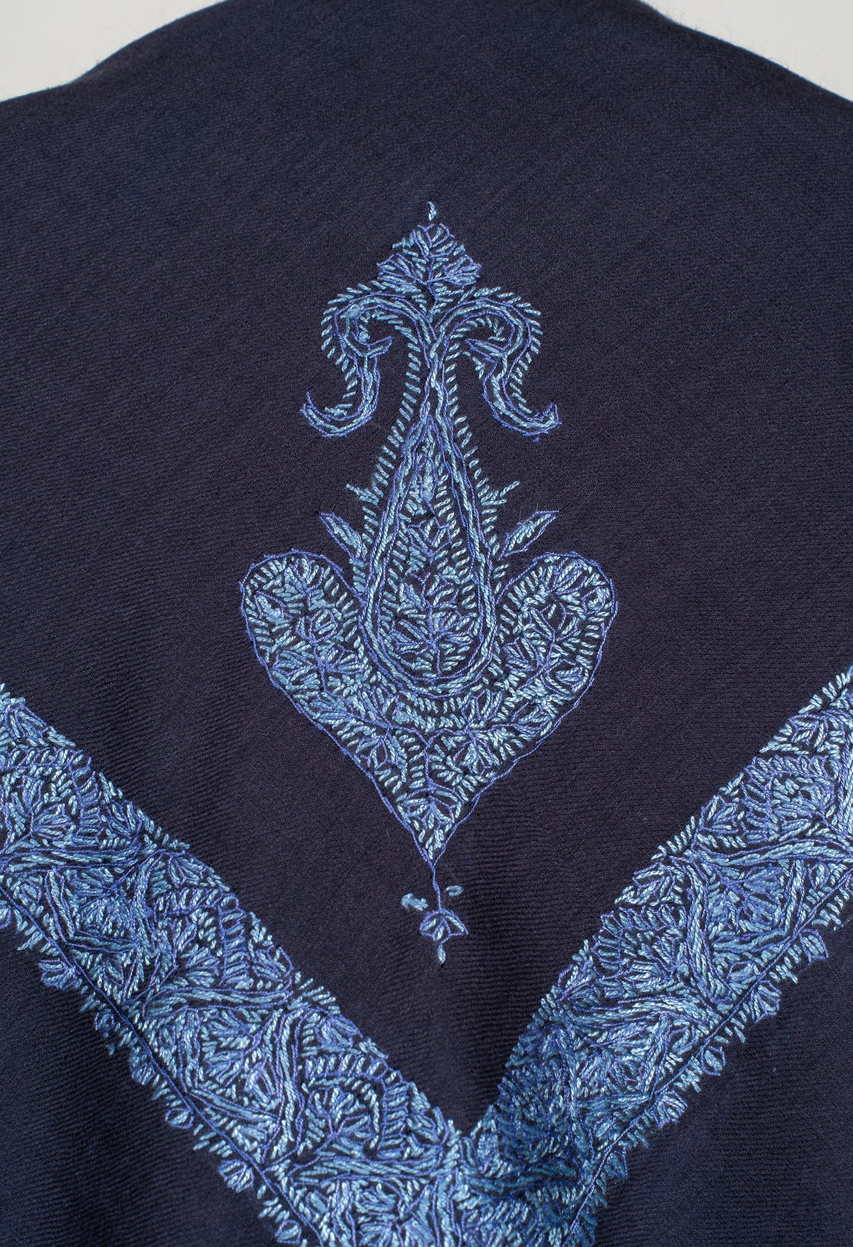 Midnight Azure Rumal — Sozni Hand Embroidered