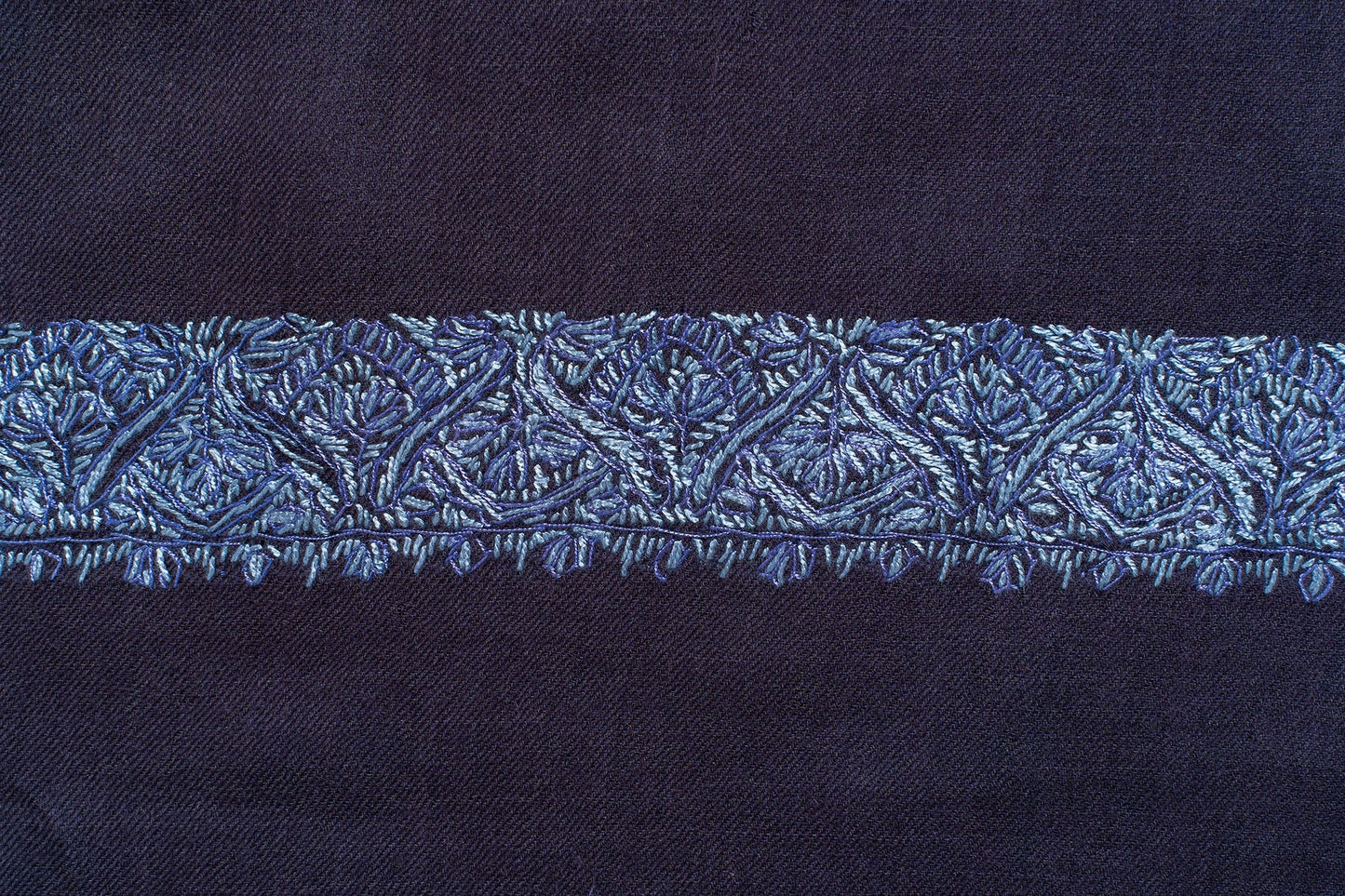 Midnight Azure Rumal — Sozni Hand Embroidered