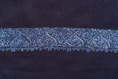 Midnight Azure Rumal — Sozni Hand Embroidered