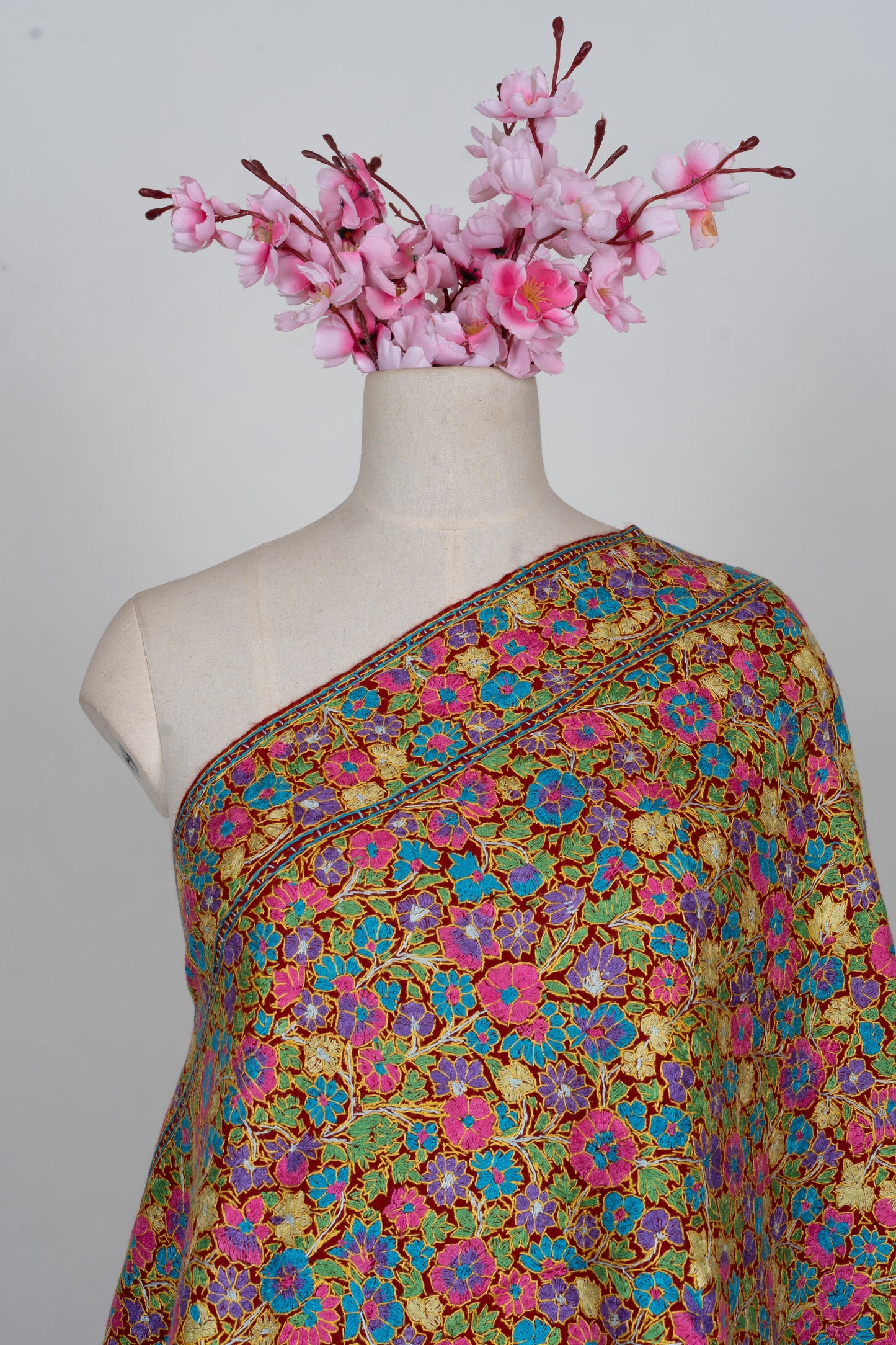 Papier-Mâché Rang Gul Sozni Merino Scarf
