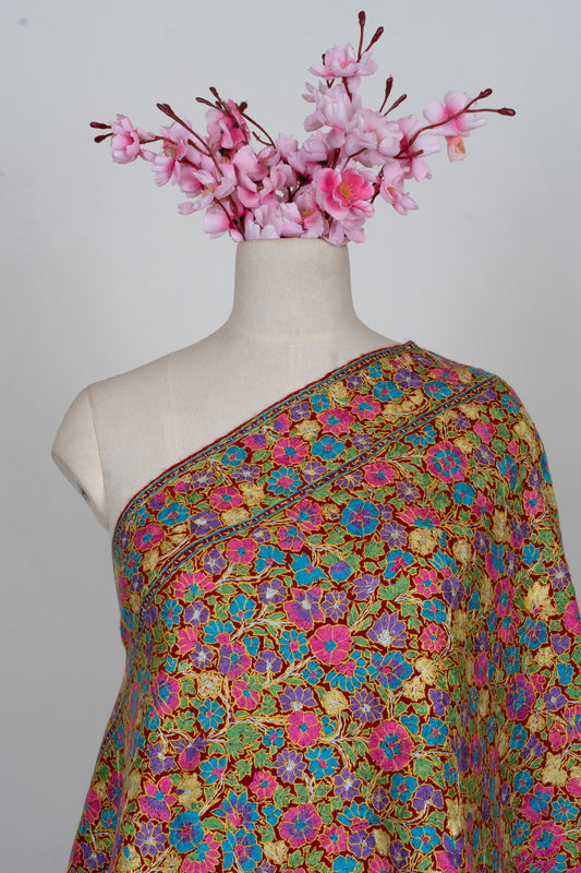Papier-Mâché Rang Gul Sozni Merino Scarf