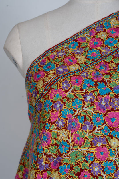 Papier-Mâché Rang Gul Sozni Merino Scarf