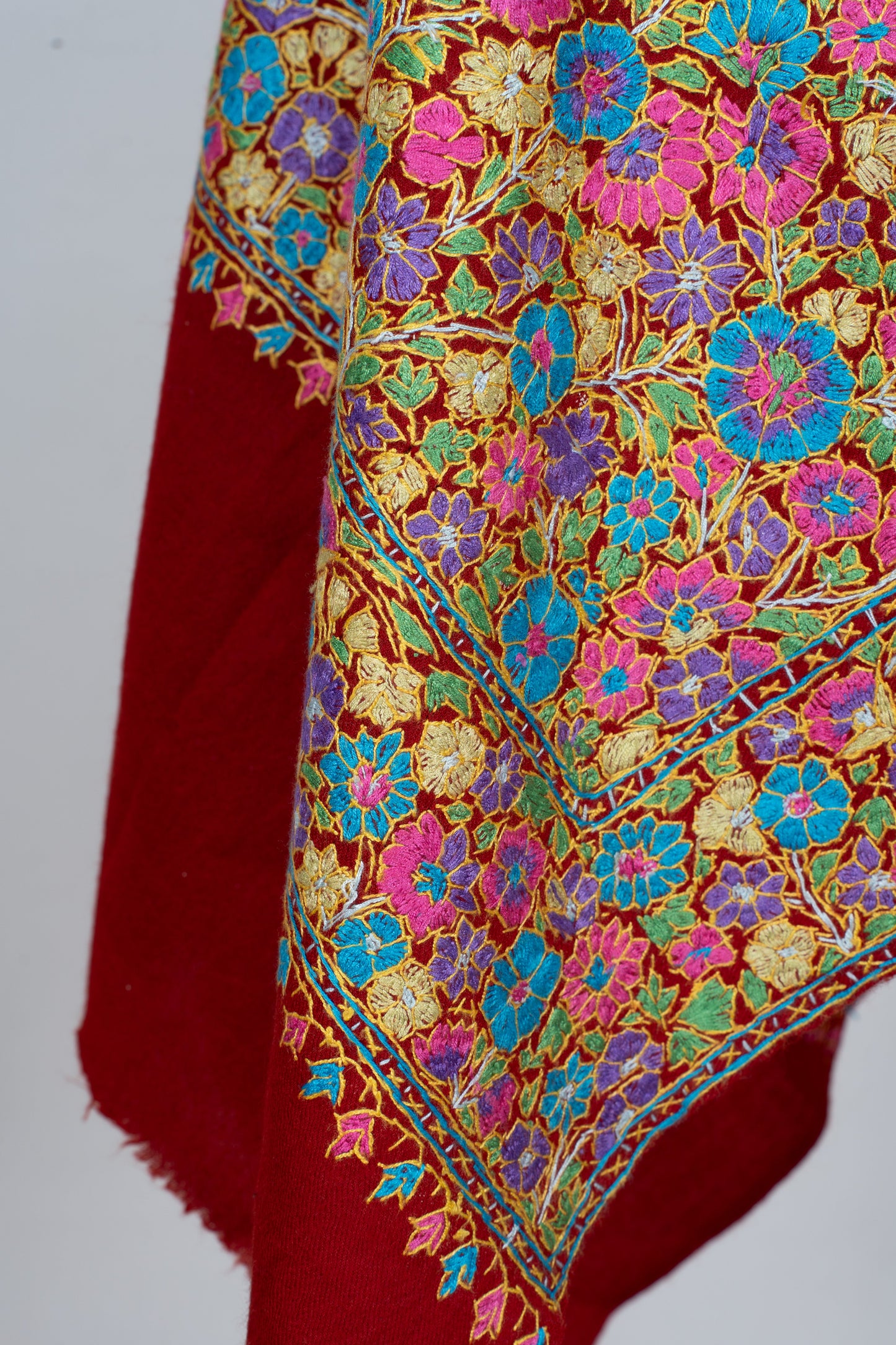 Papier-Mâché Rang Gul Sozni Merino Scarf