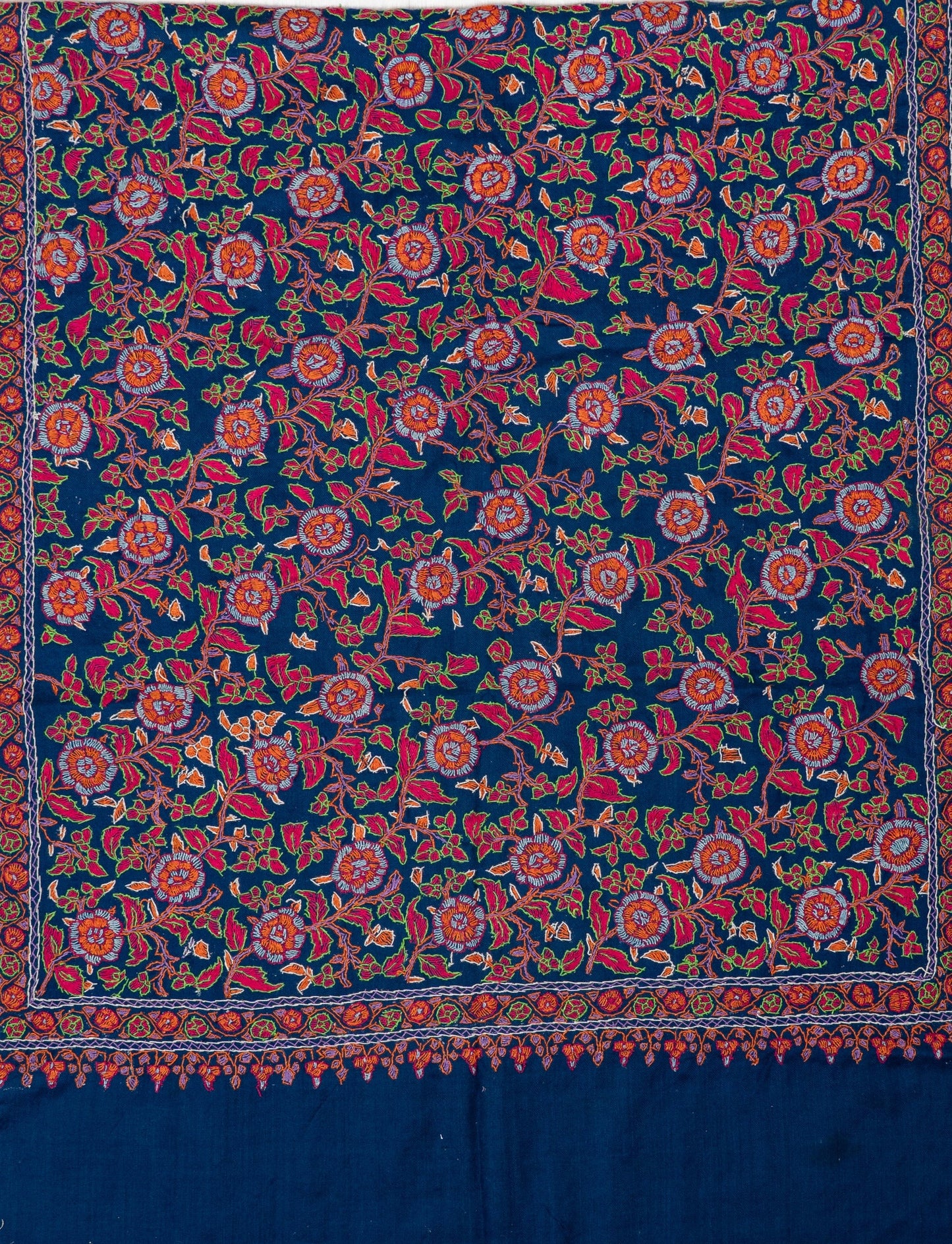 Papier-Mâché Gul Hand Embroidered Merino Scarf