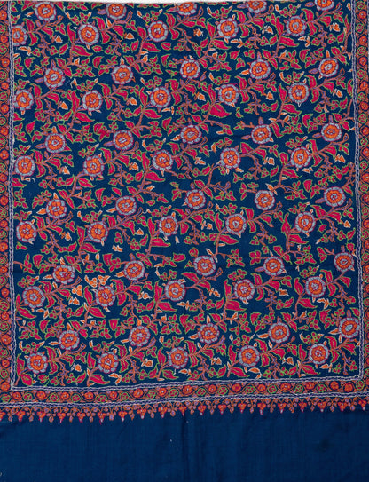 Papier-Mâché Gul Hand Embroidered Merino Scarf