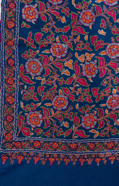 Papier-Mâché Gul Hand Embroidered Merino Scarf