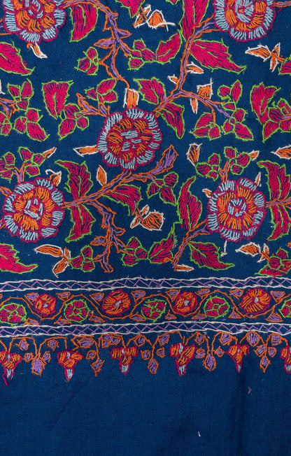 Papier-Mâché Gul Hand Embroidered Merino Scarf