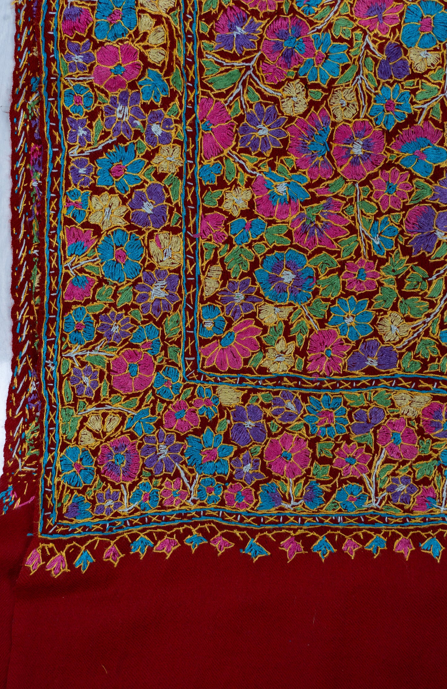 Papier-Mâché Rang Gul Sozni Merino Scarf