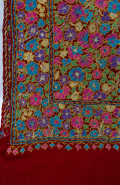 Papier-Mâché Rang Gul Sozni Merino Scarf