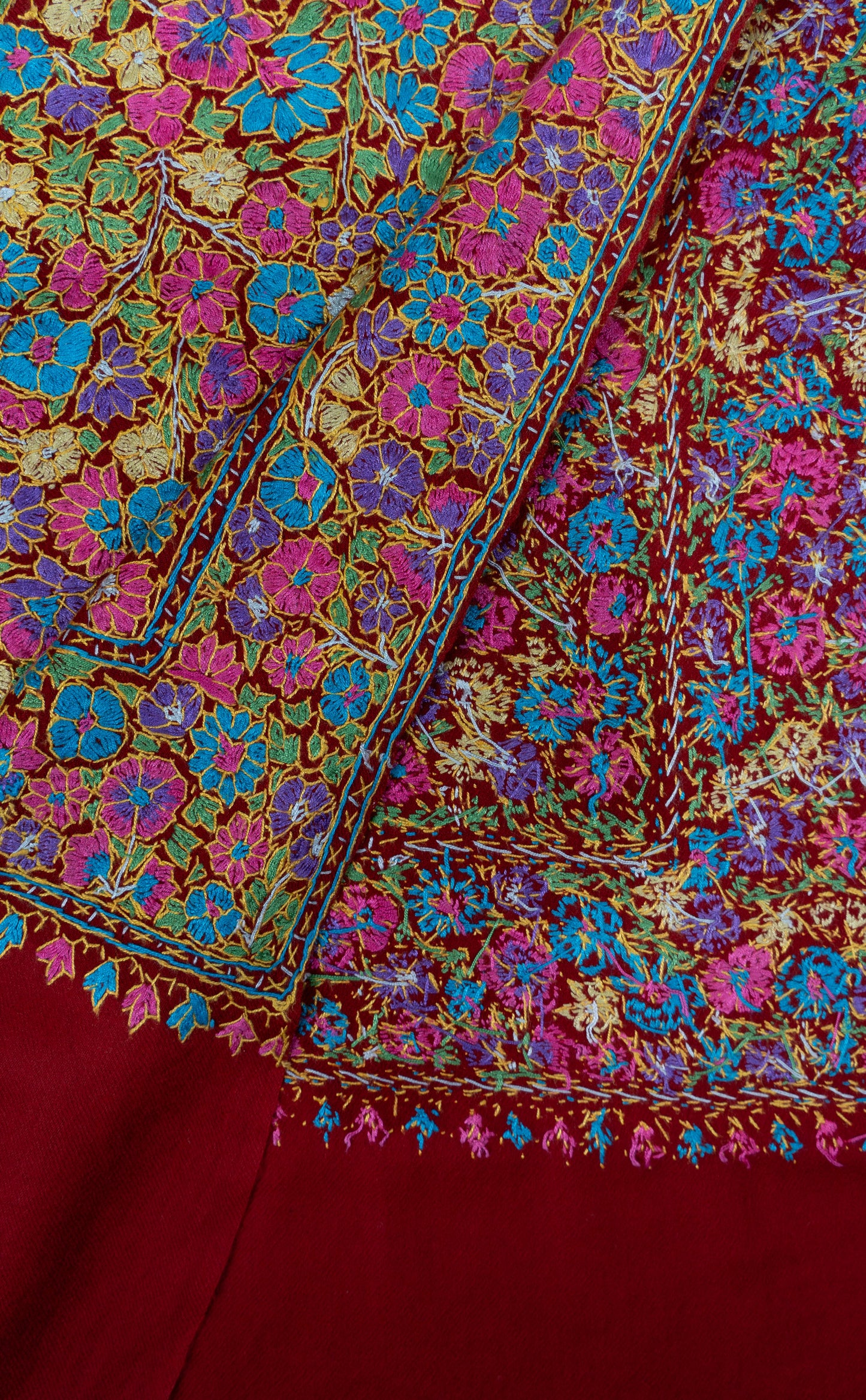 Papier-Mâché Rang Gul Sozni Merino Scarf