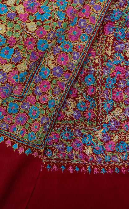 Papier-Mâché Rang Gul Sozni Merino Scarf