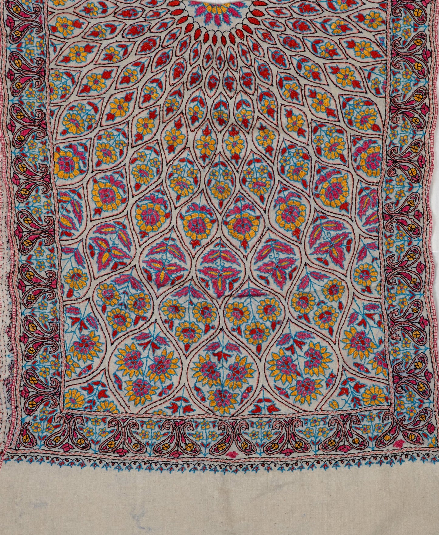 Papier-Mâché Noor Gul Sozni Merino Scarf