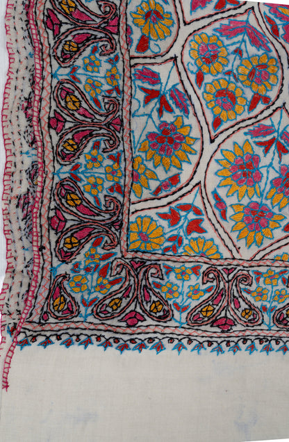 Papier-Mâché Noor Gul Sozni Merino Scarf