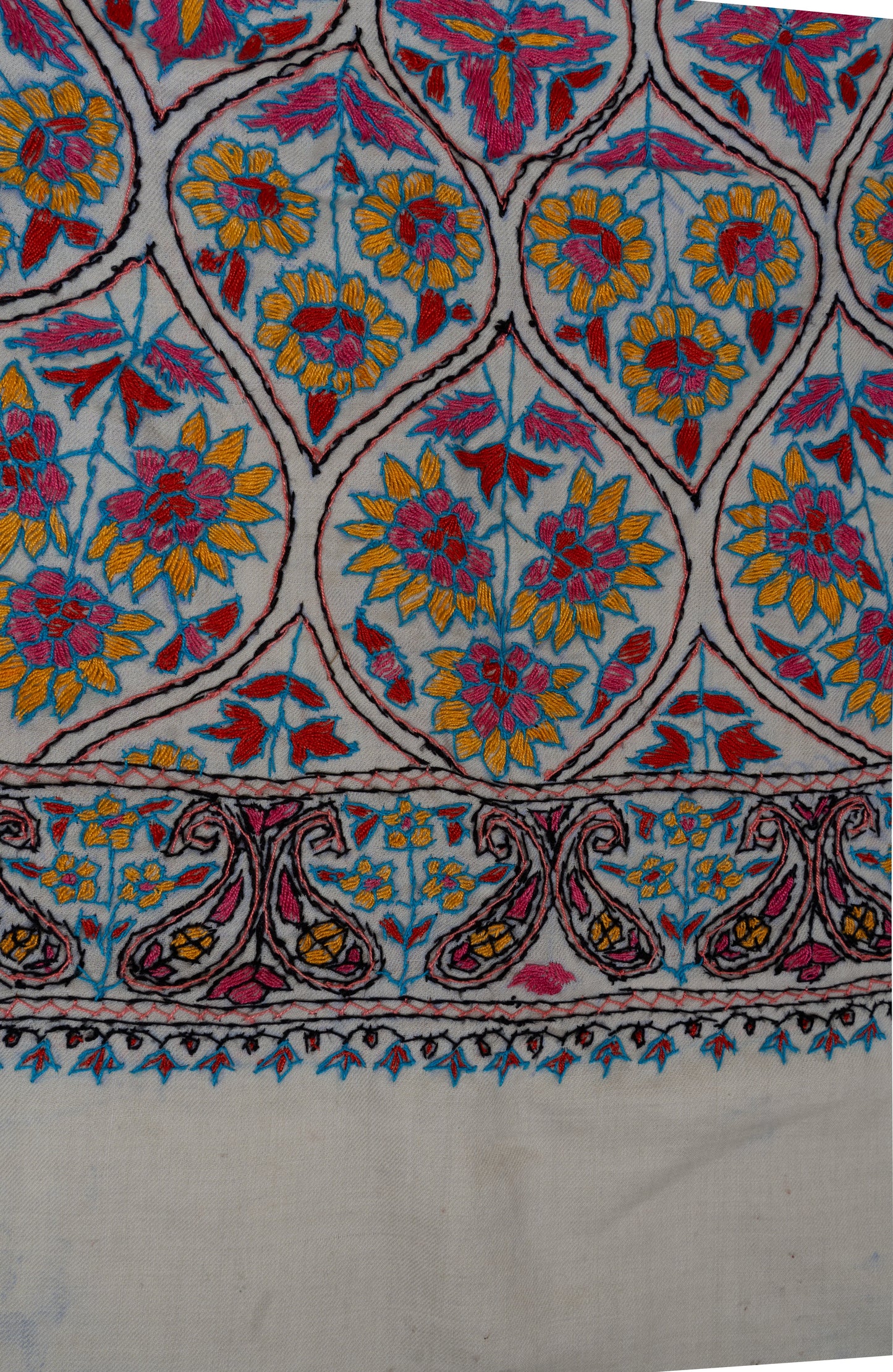 Papier-Mâché Noor Gul Sozni Merino Scarf