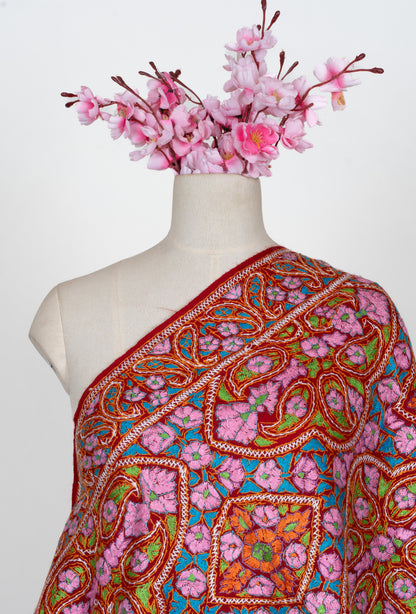 Papier-Mâché Mehr Gul Sozni Merino Scarf