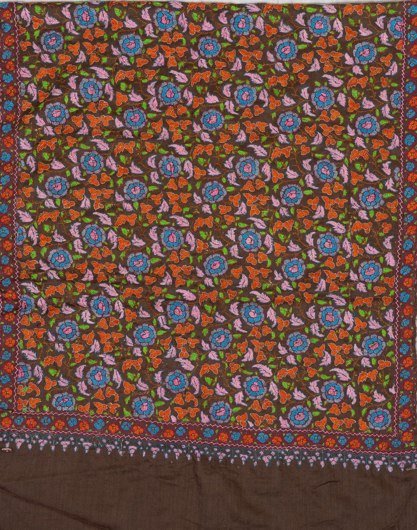 Papier-Mâché Zameen Gul Sozni Merino Scarf