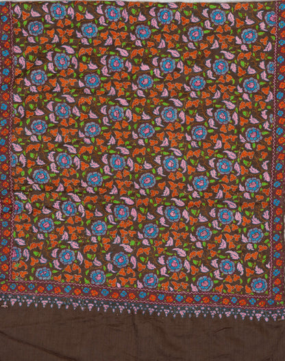 Papier-Mâché Zameen Gul Sozni Merino Scarf