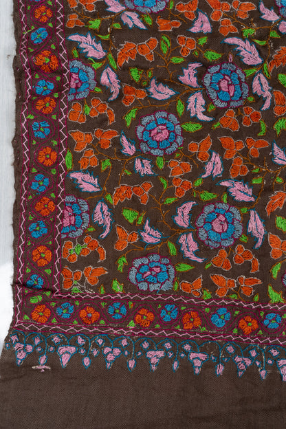 Papier-Mâché Zameen Gul Sozni Merino Scarf