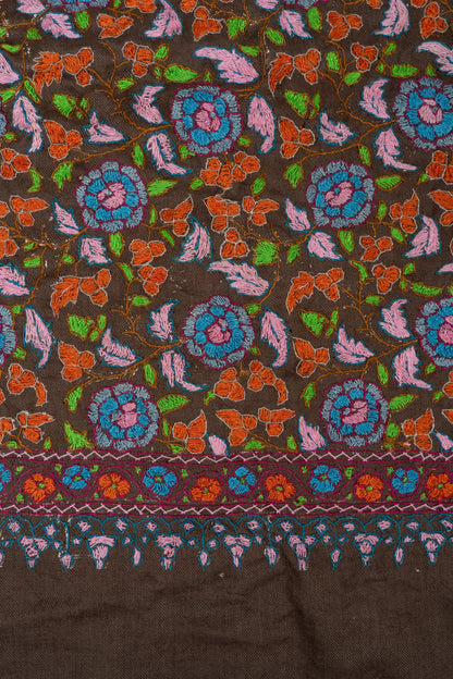 Papier-Mâché Zameen Gul Sozni Merino Scarf