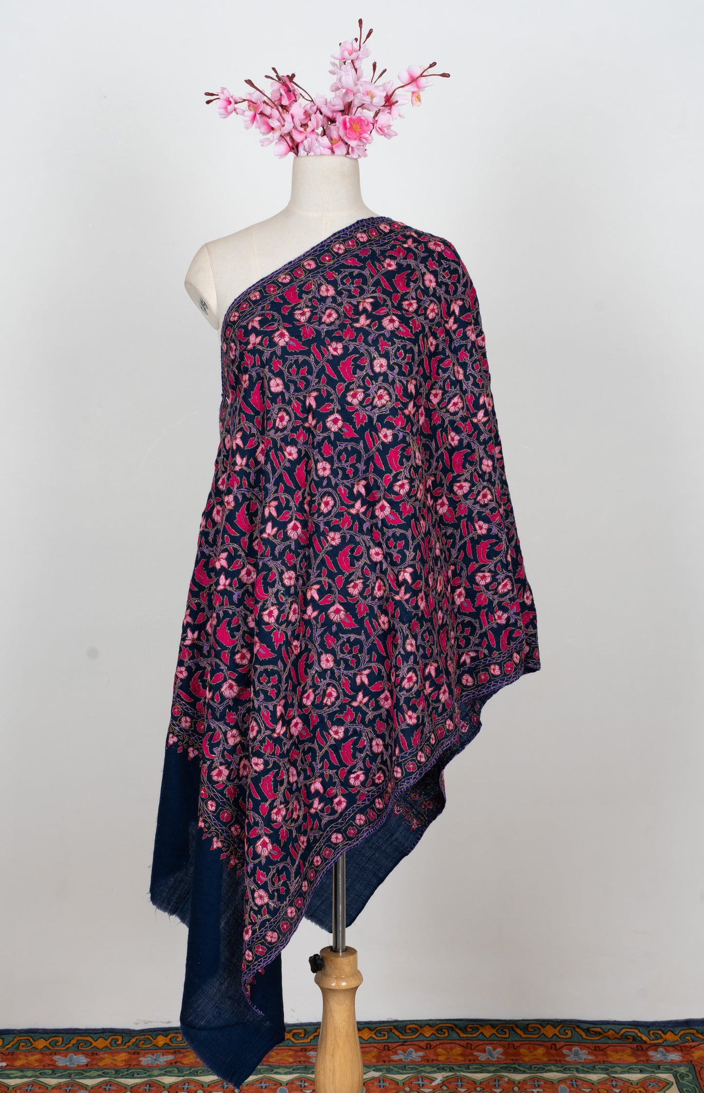 Papier-Mâché Shabnam Gul Sozni Merino Scarf