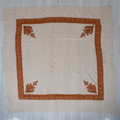 Nur-e-Sahar Hand-Embroidered Cashmere Men's Rumal