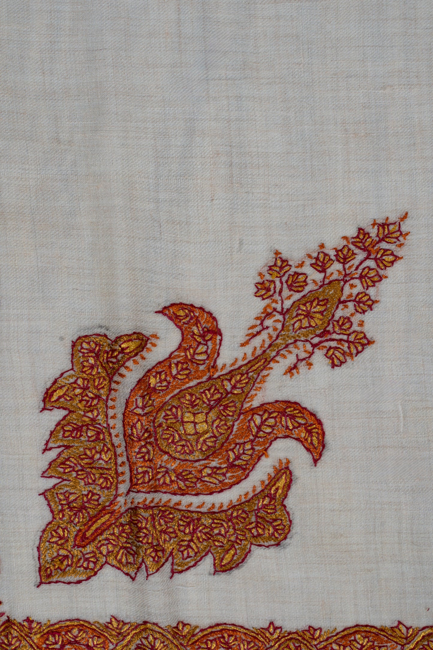 Nur-e-Sahar Hand-Embroidered Cashmere Men's Rumal