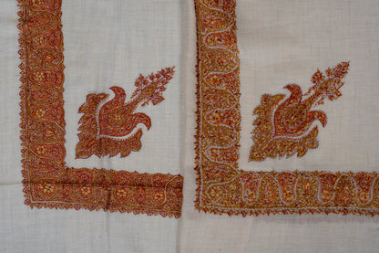 Nur-e-Sahar Hand-Embroidered Cashmere Men's Rumal